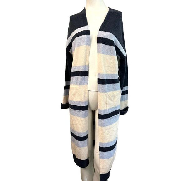 Ladies Long Cozy Striped Duster Oversized Cardigan Sweater NWT Freshman 1996 - Picture 1 of 7